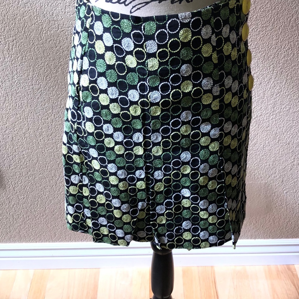 Anthropologie Elevenses geometric patterned skirt.